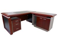 Zelda N34 Modern Veneer Executive Desk Refurbished