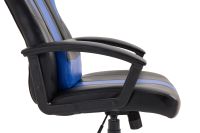 Mahmayi C5607 Black & Blue Gaming Chair High Back PU Leather Ergonomic Swivel Chair Fixed Armrest
