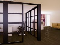 Mahmayi Black Aluminum Glass Partition with Full Clear Glass and Tile Per Square Meter With Free Professional Installation