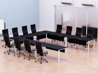 Figura 72-14 12 Seater Black U-Shaped Conference-Meeting Table