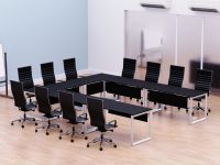 Vorm 136-12 12 Seater Black U-Shaped Conference-Meeting Table