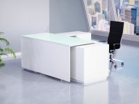 Mahmayi Glass Executive Desk-3 Configurable