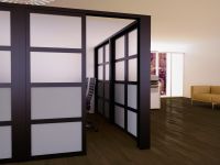 Mahmayi Black Aluminum Glass Sliding Door with Fabric Frosted Glass Per Unit With Free Professional Installation