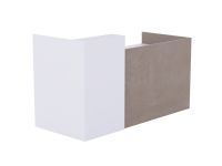 Mahmayi Light Concrete-White RD-2 Reception Desk 180 cm