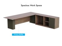 Mahmayi Truffle Davos Oak-Lava Grey ED4-LSTDO-LG Executive Desk 180 cm