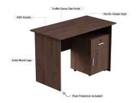 Mahmayi MP1 140x80 Writing Table With Drawers - Brown