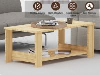 Mahmayi Modern Coffee Table with Two Tier Storage Shelf Coco Bolo Ideal for Living Room, Study Room and Office