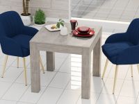 Mahmayi Modern Wooden Dining Table, 2-Seater for Kitchen, Dining Room, Living Room-80cm, Grey Brown Whiteriver Oak