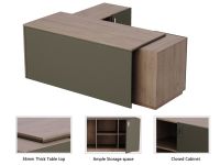 Mahmayi Truffle Davos Oak-Lava Grey ED3-LSTDO-LG Executive Desk 180 cm