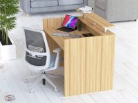 Mahmayi Coco Bolo R06 Light Brown Office Reception Desk - 120cm