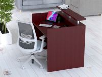 Mahmayi Modern Looking R06 Office Desk without Drawers For All Purpose-Conference Rooms, Meeting Rooms, Counters. (Apple Cherry-120CM)