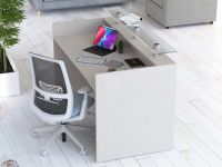 Mahmayi R06 Grey Textile Office Reception Desk - 160cm