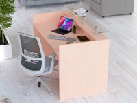 Mahmayi R06 Oak Office Reception Desk Without Drawers - 160cm