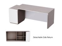 Mahmayi Light Concrete-Premium White ED3-LSLCW Executive Desk 180 cm