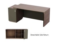 Mahmayi Truffle Davos Oak-Lava Grey ED3-LSTDO-LG Executive Desk 180 cm