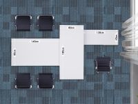 Mahmayi Premium White Lava Grey ED5-LSWLG Executive Desk 320 cm