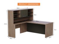 Mahmayi Truffle Davos Oak-Lava Grey ED-LTDO-LG Executive Desk