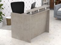 Mahmayi R06 Light Concrete Office Reception Desk - 120cm