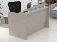 Mahmayi R06 Light Concrete Office Reception Desk - 140cm