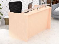 Mahmayi R06 Oak Office Reception Desk Without Drawers - 160cm