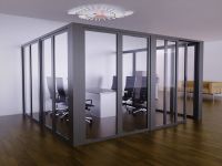 Mahmayi Grey Aluminum Glass Sliding Door with Full Clear Glass without Tile Per Unit With Free Professional Installation
