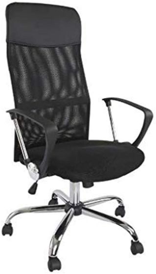 Sarah 4D High Back Chair Black Mesh Without Draft Kit