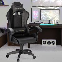 Mahmayi Black HYG-01 Gaming Chair for Home Study & Gaming with High Resilience Cushion Ergonomically Designed, Finest Reclining Feature