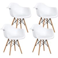Ultimate Eames Style DAW ArmChair - White (Pack of 4)
