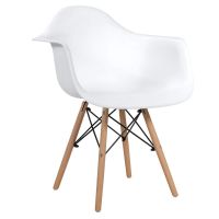 Ultimate Eames Style DAW ArmChair - White