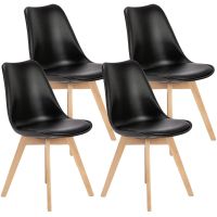 Ultimate Eames Style Retro Cushion Chair Pack of 4