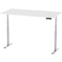 Mahmayi Flexispot Standing Desk Dual Motor 3 Stages Electric Stand Up Desk 120cmx75cm Height Adjustable Desk Home Office Desk White Frame + White Desktop