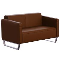 Mahmayi 2850 Double Seater PU Sofa - Brown