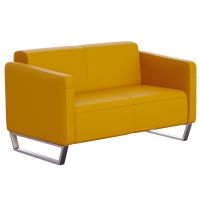 Mahmayi 2850 Double Seater PU Sofa - Yellow