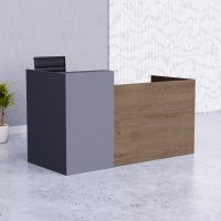 Mahmayi Truffle Davos Oak-Dust Grey RD-2 Reception Desk 180 cm