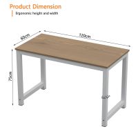 Mahmayi Stylish ZCD-25W Light Imperia Computer Desk with Adjustable Leg Pads, Sturdy Anti-Rust Steel Frames for Home, Office, Living Room, Workstation 120x60cm