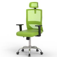 Mahmayi TJ HY-902 Medium Back Mesh Office chair with Lumbar Support with Headrest Green