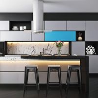 Mahmayi HYX504 Metal Stackable Bar-Home Kitchen Stool - Black