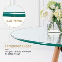 Mahmayi HYT12 110DIA Glass Round Table
