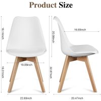 Ultimate Eames Style Retro White Cushion Chair - Pack of 4