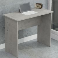 Mahmayi Modern MP1 Study Table 80x40 Plain Desk, Executive Desk, Computer Workstation Light Grey Chicago Concrete Ideal for Office, Home, Meeting Room