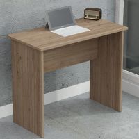Mahmayi Modern MP1 Study Table 80x40 Plain Desk, Executive Desk, Computer Workstation Truffle Davos Oak Ideal for Office, Home, Meeting Room