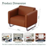 Mahmayi 2850 Single Seater PU Sofa - Chocolate Brown