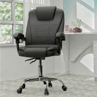 Mahmayi UL UT-C417A High Back PU Chair, Adjustable Height, 360 Degree Swivel, Caster Wheel Support Ideal for Home and Office Black