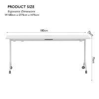 Folde 78-18 Modern Folding Table White