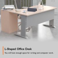 Stazion 1612 Modern Office Workstation Oak