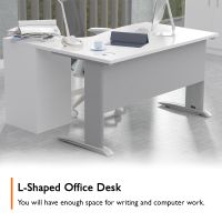 Stazion 1412 Modern Office Workstation White