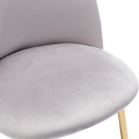 Mahmayi HYDC020 Velvet Grey Dining Chair for Living Room