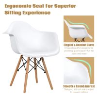 Ultimate Eames Style DAW ArmChair - White (Pack of 3)
