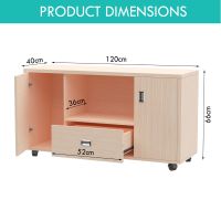 Carre 239 Oak Side Extension Cabinet