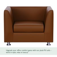 Mahmayi 679 Single Seater PU Sofa - Chocolate Brown
